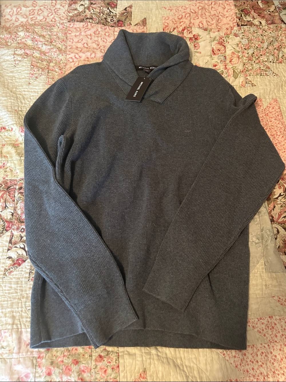 Michael Kors Men's Dark Gray Turtleneck Sweater